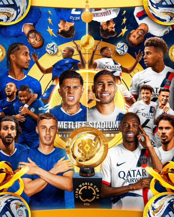 Club World Cup official social media releases final poster: Palmer & Enzo VS Dembele & Ashraf