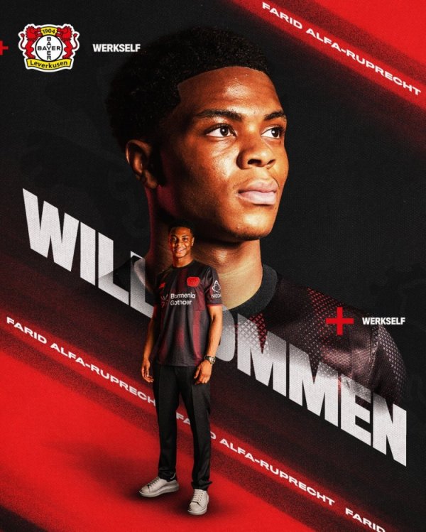 Official: Manchester City 19-year-old winger Ruprecht joined Leverkusen, with a total transfer fee of 5 million pounds