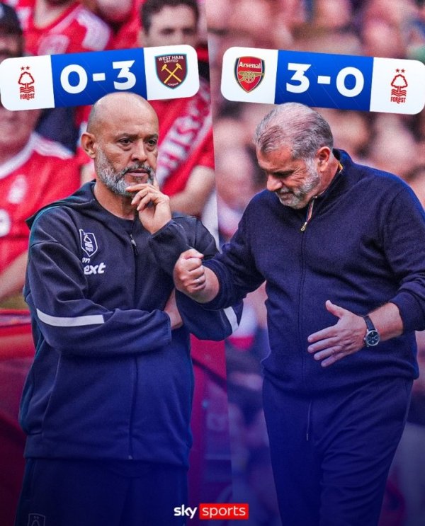 The change of coach is like...Apo took office as the coach of the Forest in the first game and Nuno lost 0-3 in the last game
