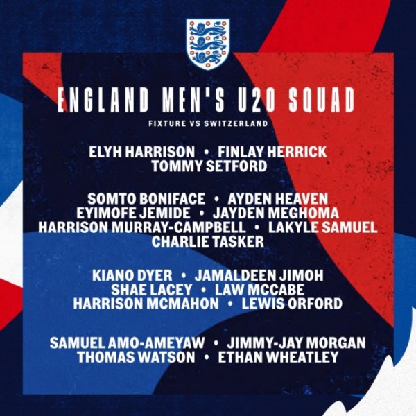 England U20 list: Haven, Shea Lacey, Thetford, Watson are on the list